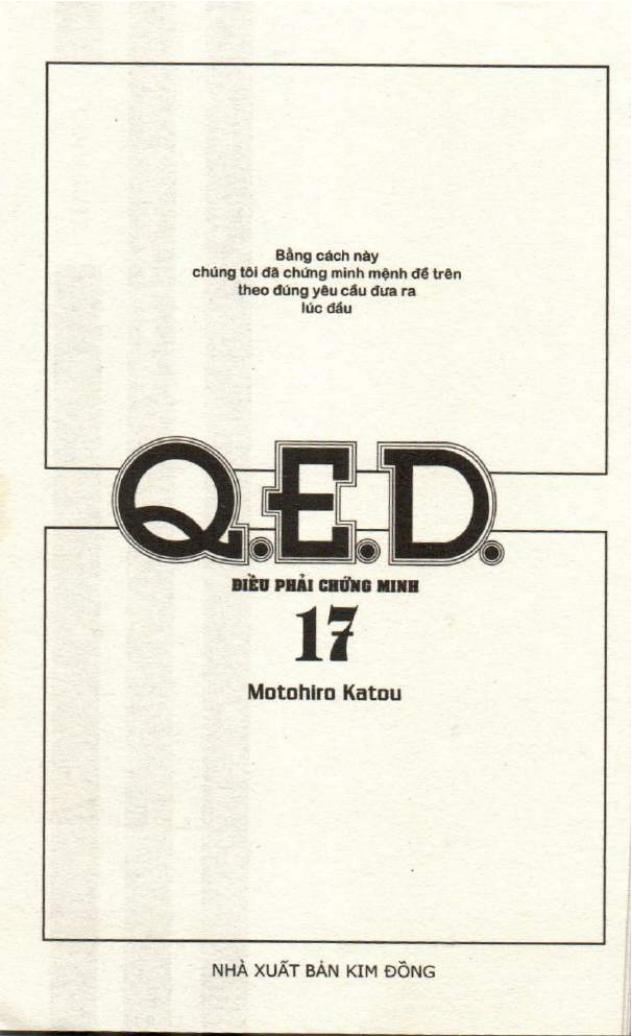 Q.e.d - Điều Phải Chứng Minh - Trang 1