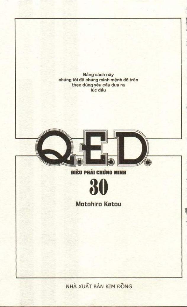 Q.e.d - Điều Phải Chứng Minh - Trang 1