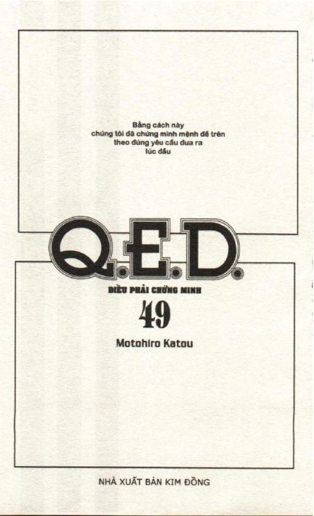 Q.e.d - Điều Phải Chứng Minh - Trang 1